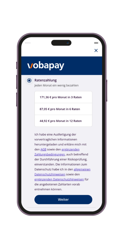 Smartphone mit Ratenkauf-Option